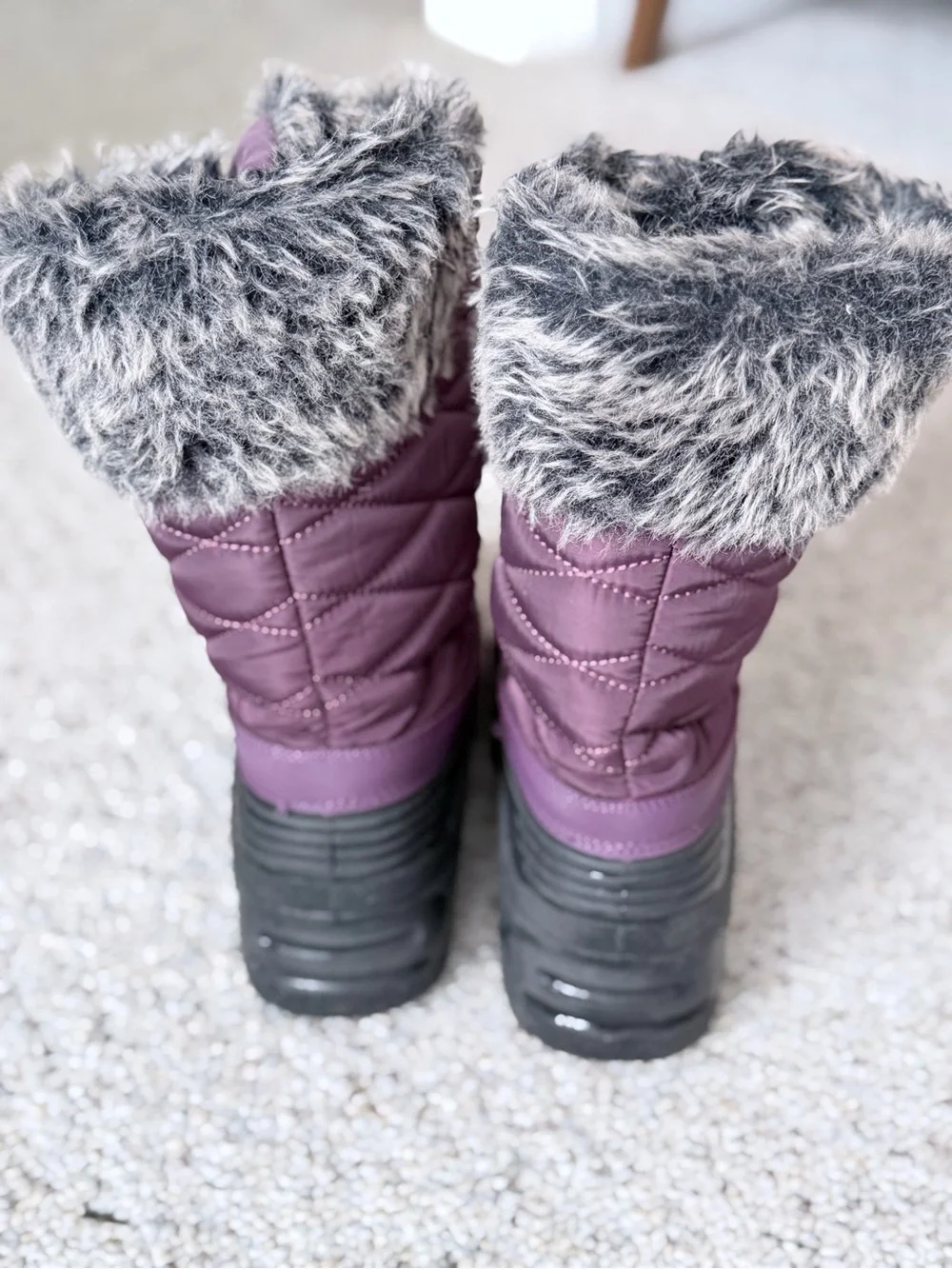 PennySue | 3M Insulated Women's Winter Boots - Purple Faux-Fur Trim | Size 6